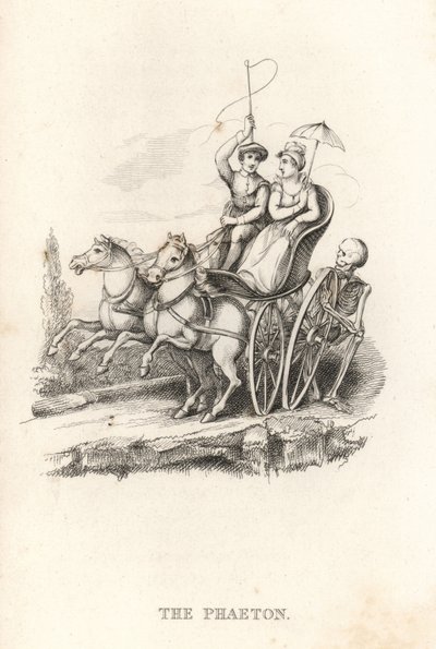 El esqueleto de la Muerte y el Faetón. ,1827 (grabado) de Richard Dagley
