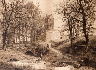 Castillo de la red (grabado) de Richard Davidson Winter