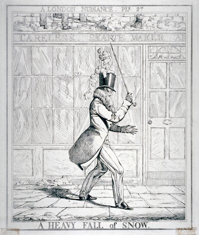 Una fuerte nevada, 1821 de Richard Dighton