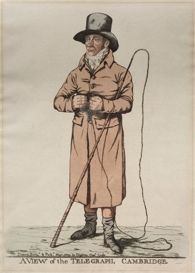 Una vista del telégrafo, Cambridge, 1809 de Richard Dighton