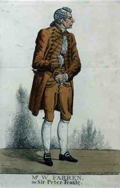 El Sr. William Farren (1786-1861) como Sir Peter Teazle de Richard Dighton