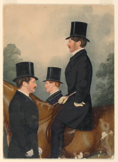 Retrato de Sir George Wombwell y sus hermanos de Richard Dighton
