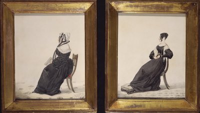 Dos retratos de viudas, 1837 de Richard Dighton