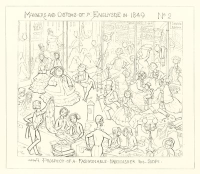 1849, Una perspectiva de una tienda de mercería de moda de Richard Doyle