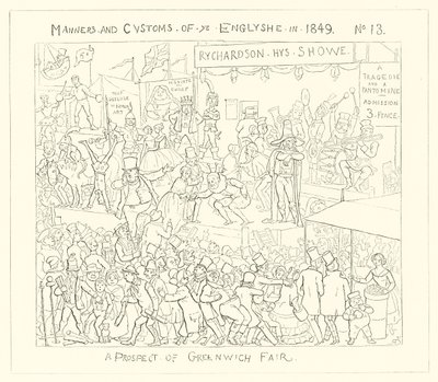 1849, Una perspectiva de la feria de Greenwich de Richard Doyle