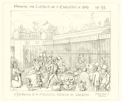 1849, Una perspectiva de los Jardines de la Sociedad Zoológica de Richard Doyle