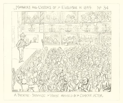 1849, Un teatro mostrando a la casa entretenida por el actor cómico de Richard Doyle
