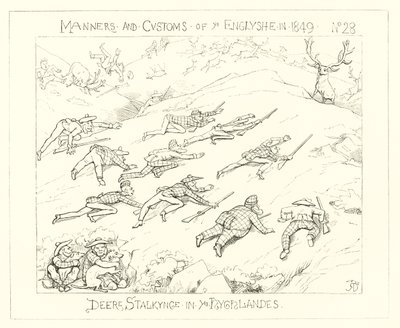 1849, Acecho de ciervos en las Tierras Altas de Richard Doyle