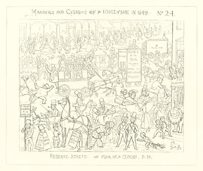 1849, Regent Street a las cuatro de la tarde de Richard Doyle