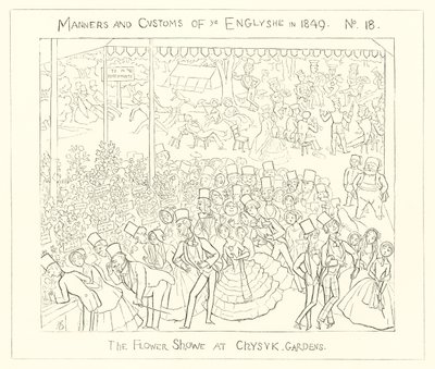 1849, La exposición de flores en los Jardines de Chiswick de Richard Doyle