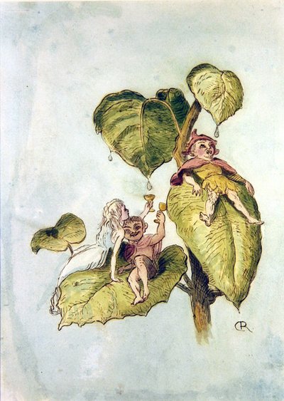 Banquete y diversión entre las fucsias II de Richard Doyle