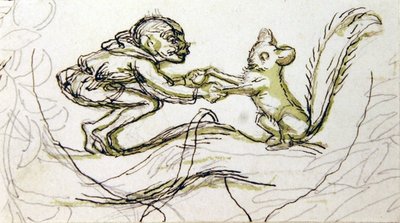 Duende y ardilla de Richard Doyle