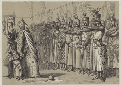 Enrique III reuniéndose con su Parlamento de Richard Doyle