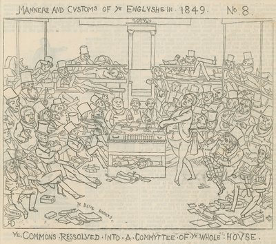 Modales y costumbres de los ingleses en 1849: Los Comunes resueltos en un comité de la casa entera de Richard Doyle