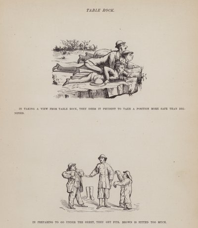 Página de La gira americana de los señores Brown, Jones y Robinson (grabado) de Richard Doyle