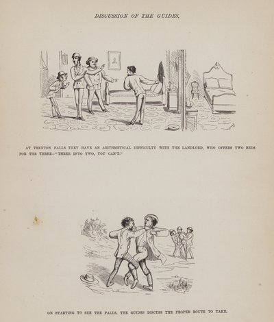 Página de El tour americano de los Sres. Brown, Jones y Robinson (grabado) de Richard Doyle
