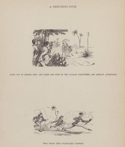 Página del Tour Americano de los Sres. Brown, Jones y Robinson (grabado) de Richard Doyle