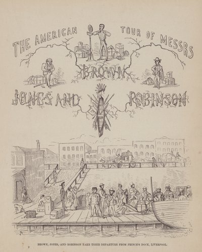 Página del Tour Americano de los Sres. Brown, Jones y Robinson de Richard Doyle