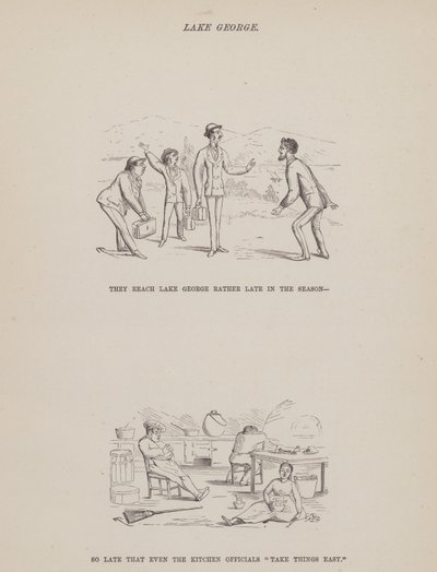 Página del Tour Americano de los Sres. Brown, Jones y Robinson (grabado) de Richard Doyle