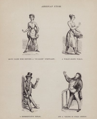 Página del Tour Americano de los Sres. Brown, Jones y Robinson (grabado) de Richard Doyle