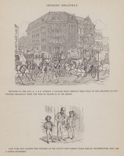 Página del Tour Americano de los Sres. Brown, Jones y Robinson (grabado) de Richard Doyle