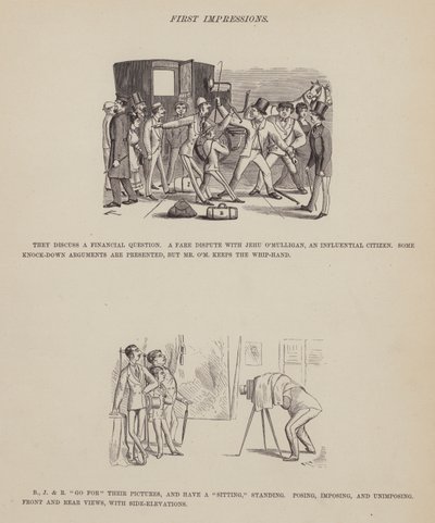 Página del Tour Americano de los Sres. Brown, Jones y Robinson (grabado) de Richard Doyle