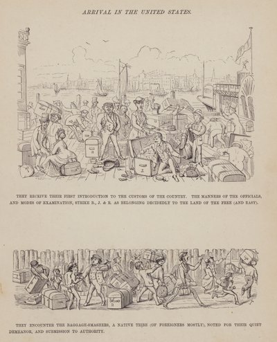 Página del Tour Americano de los Sres. Brown, Jones y Robinson (grabado) de Richard Doyle