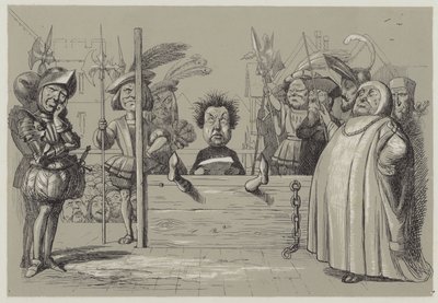 Perkin Warbeck leyendo su confesión de Richard Doyle