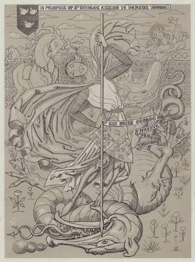 San Jorge matando al Dragón de Richard Doyle