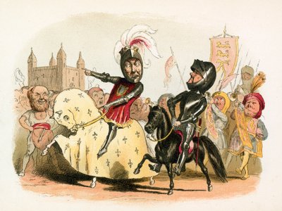El Príncipe Negro y el Rey Francés entrando en Londres de Richard Doyle