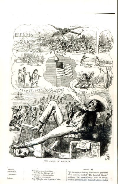 El país de la libertad", viñeta de la revista Punch de Richard Doyle