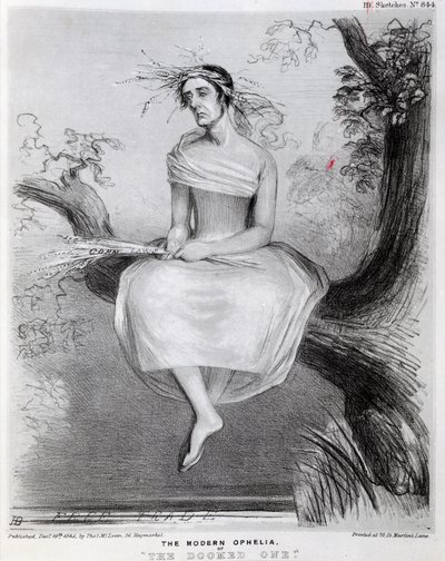 La moderna Ofelia, o La condenada, 1845 de Richard Doyle
