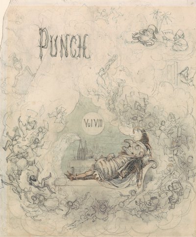 Portada de Punch, vol. VIII de Richard Doyle