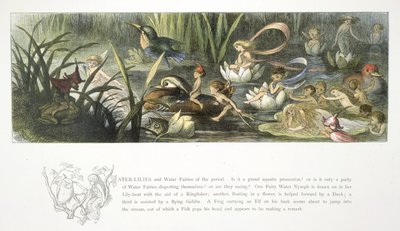 Nenúfares y hadas del agua de Richard Doyle