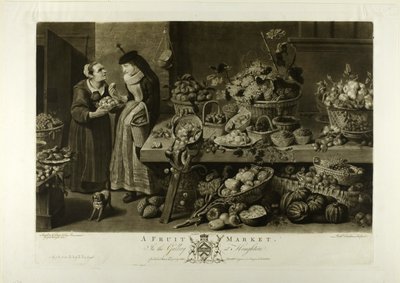 Un mercado de frutas, de La Galería Houghton de Richard Earlom
