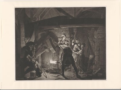 Familia en una herrería Una forja de hierro de Richard Earlom