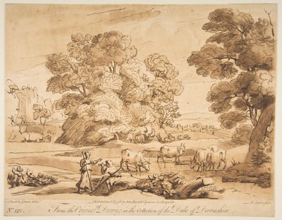 Paisaje con pastor y pastora, 1776 de Richard Earlom