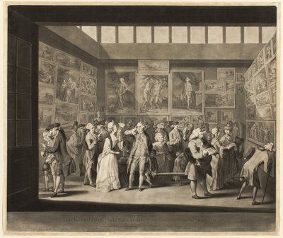 La exposición de la Real Academia de Pintura en el año 1771 de Richard Earlom
