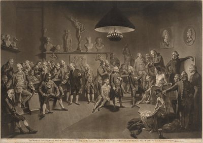 La Real Academia de Artes de Richard Earlom, after Johann Zoffany