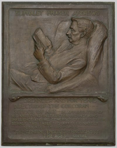 Placa conmemorativa al fallecido E. F. Andrews, 1917 de Richard Edwin Brooks