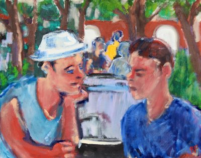 Conversación en el parque, 2019 de Richard Fox