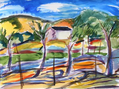 Campo y casa solitaria de Richard Fox