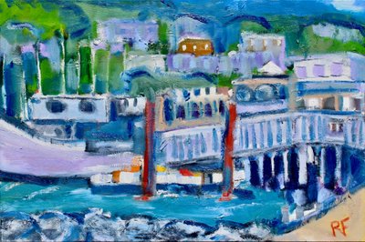 Pasarela y barco, Tiburón, 2019 de Richard Fox