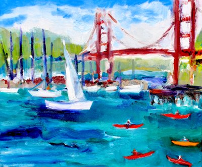 Puente Golden Gate en la niebla, 2019 de Richard Fox