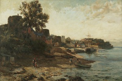 Muelle de Conway (óleo sobre lienzo) de Richard Gay Somerset