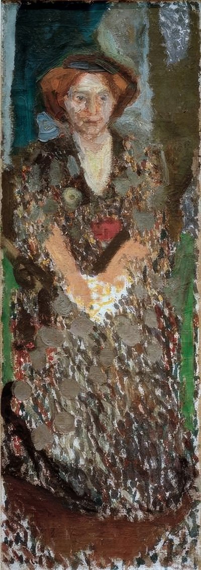 Retrato de Mathilde Schönberg en el estudio de Richard Gerstl