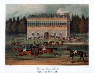 Tribuna de Goodwood, Preparándose para Comenzar, 1836 de Richard Gibson Reeve