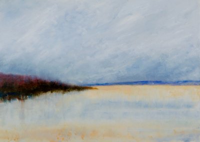 Horizonte costero brumoso de Richard Gombar