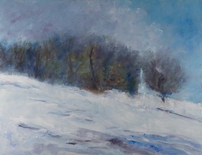 Bosque nevado en invierno de Richard Gombar