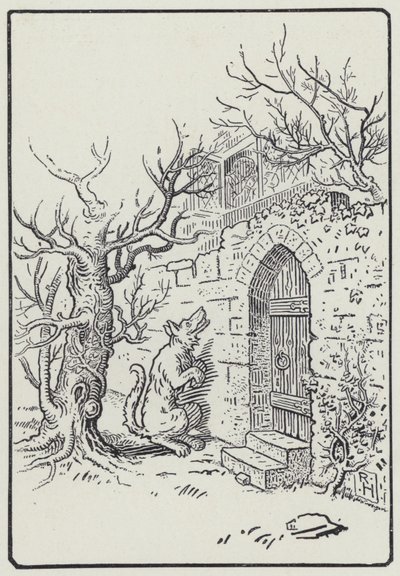 La Niñera y el Lobo (grabado) de Richard Heighway